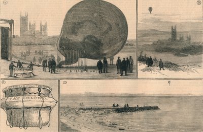 El Intento de Viaje en Globo a Través del Canal, 1882 de Unbekannt