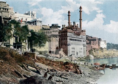 La Mezquita Aurangzeb, Varanasi, India, c.1890 de Unbekannt