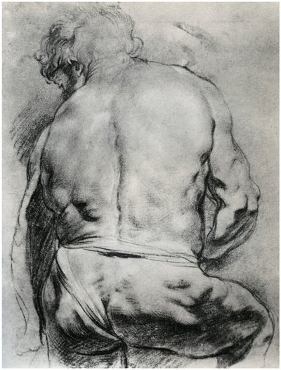 La espalda de un hombre desnudo, c1610 1958 de Unbekannt