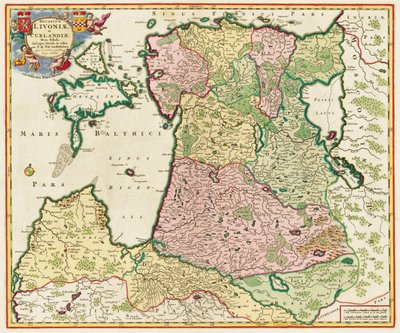 El mar Báltico De: Ducatuum Livoniae et Curlandiae Nova Tabula, 1705 de Unbekannt