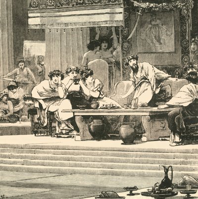 El banquete de Damocles, 1890 de Unbekannt