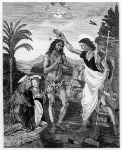 El Bautismo de Cristo, 1472-1475 1870 de Unbekannt