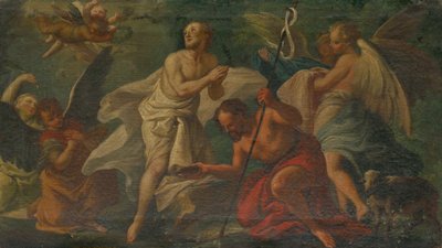 El Bautismo de Cristo en el Río Jordán de Unbekannt