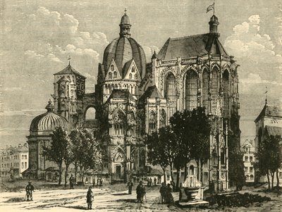 La Basílica de Aquisgrán, o Aix-La-Chapelle, 1890 de Unbekannt