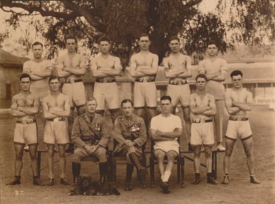 El equipo de boxeo del batallón del Primer Batallón, El Regimiento Real de West Kent. Poona de Unbekannt