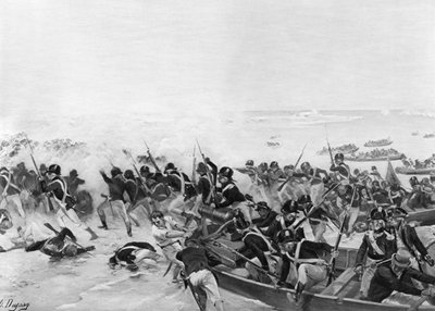 La Batalla de Aboukir, Egipto, 1801 de Unbekannt