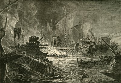 La Batalla de Actium, 1890 de Unbekannt