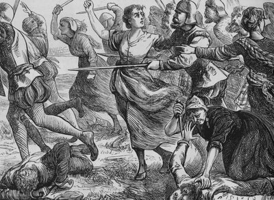 La Batalla de Ancrum Moor, 27 de febrero de 1545, c1880 de Unbekannt