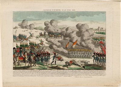 La Batalla de Eggmühl el 22 de abril de 1809, ca 1809 de Unbekannt