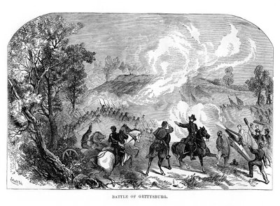 La Batalla de Gettysburg, Guerra Civil Americana, 1-3 de julio de 1863 de Unbekannt