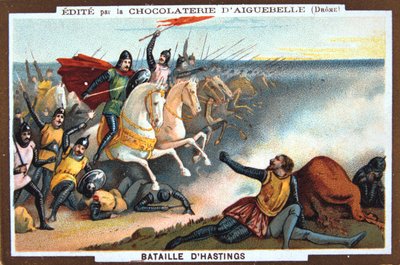 La Batalla de Hastings, 1066, siglo XIX de Unbekannt
