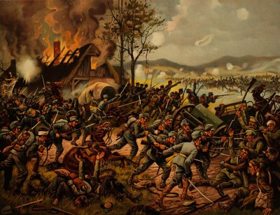 La batalla de Krasnik comenzó el 23 de agosto de 1914 de Unbekannt