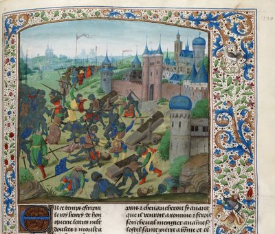 La batalla de Nicópolis el 25 de septiembre de 1396 de Unbekannt