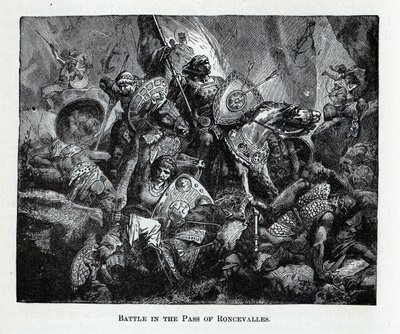 La batalla de Roncesvalles, 1882 de Unbekannt