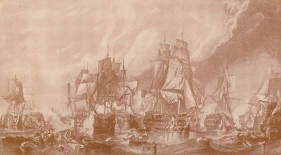 La Batalla de Trafalgar, 1805, 1896 de Unbekannt