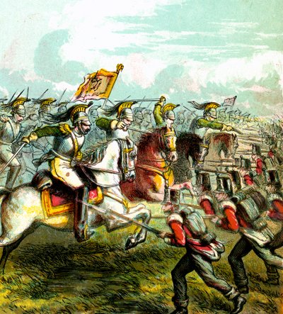 La batalla de Waterloo, 1815, c. 1850s de Unbekannt