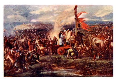 La Batalla del Estandarte, 1138 d.C., siglo XIX de Unbekannt