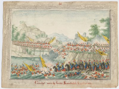 La batalla en el río Kamchik el 15 de octubre de 1828, 1829 de Unbekannt