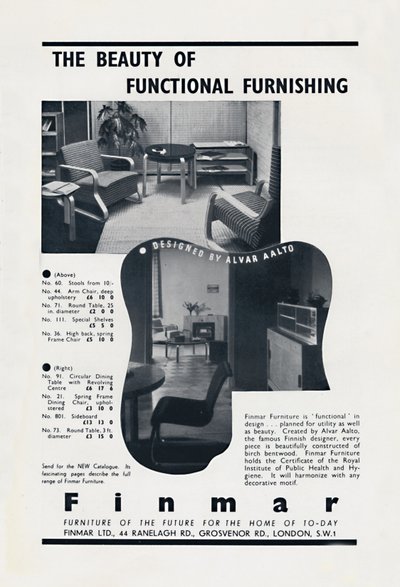 La belleza del mobiliario funcional - Finmar, 1939 de Unbekannt