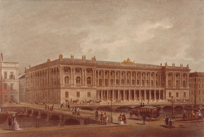 La Bolsa de Berlín en la Burgstrasse, finales de 1860s-principios de 1870s de Unbekannt