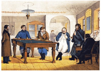 La Sala de Billar, principios del siglo XIX de Unbekannt
