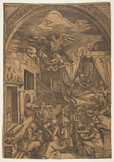 El nacimiento de la Virgen, de La vida de la Virgen de Unbekannt