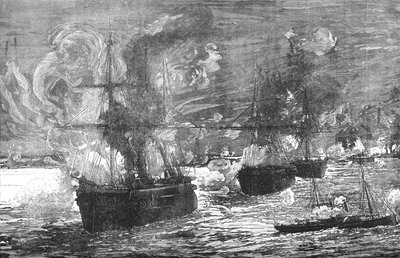 El bombardeo de Alejandría, 1882 de Unbekannt