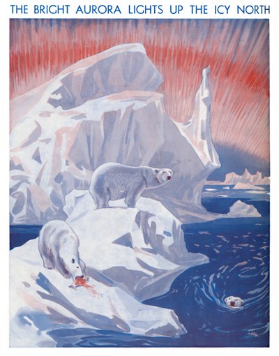 La Brillante Aurora Ilumina el Norte Helado, 1935 de Unbekannt