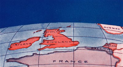 Las Islas Británicas y el norte de Europa al mediodía en pleno invierno, 1935 de Unbekannt