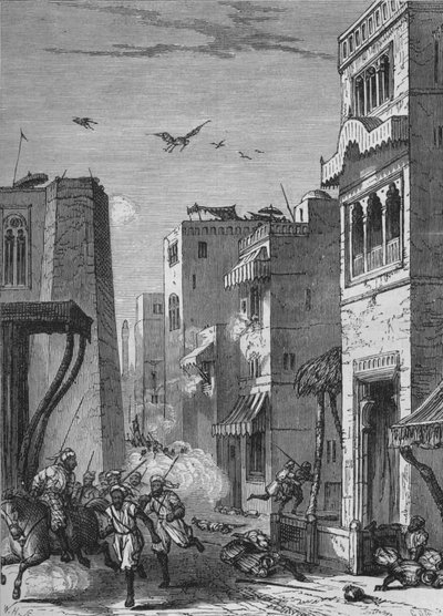 Las tropas británicas entrando en Moultan, c. 1880 de Unbekannt