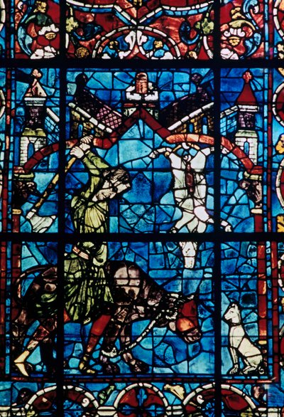 Los carniceros, vidrieras, Catedral de Chartres, Francia, 1194-1260 de Unbekannt