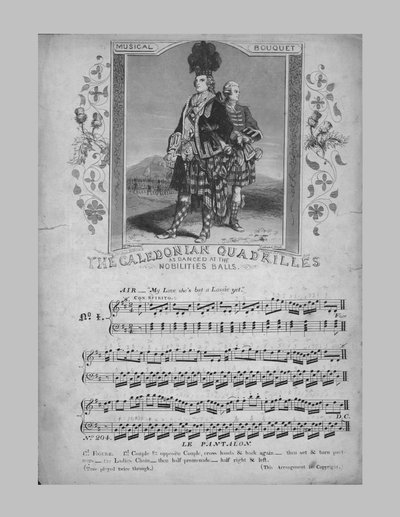 Las Cuadrillas Caledonias, partitura, c1870 de Unbekannt