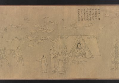 El cautiverio de Cai Wenji, dinastía Ming, siglos XIV-XV de Unbekannt