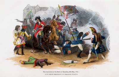 Los Carabineros en la Batalla de Ramillies, 23 de mayo de 1706 de Unbekannt