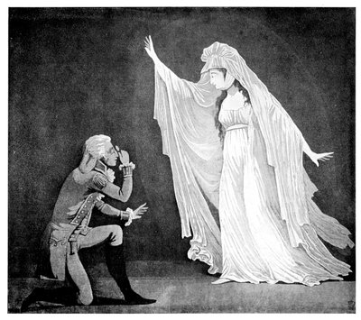 El espectro del castillo y su admirador ernest, 1793 de Unbekannt