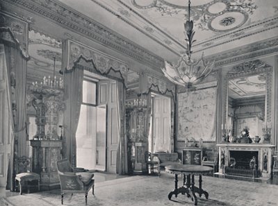 La sala central, Palacio de Buckingham, esquina sureste, 1939 de Unbekannt