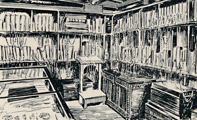 La biblioteca encadenada en Wimborne, 1929 de Unbekannt