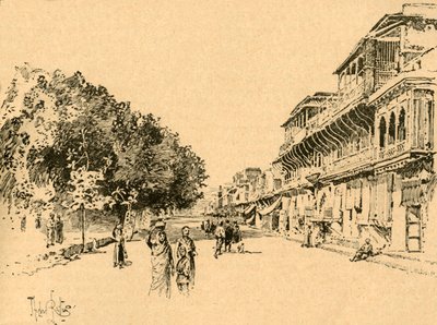 El Chandni Chowk, Delhi, India, c. 1890 de Unbekannt
