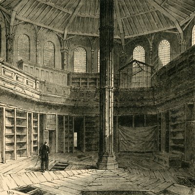 La sala capitular antes de su restauración, 1881 de Unbekannt