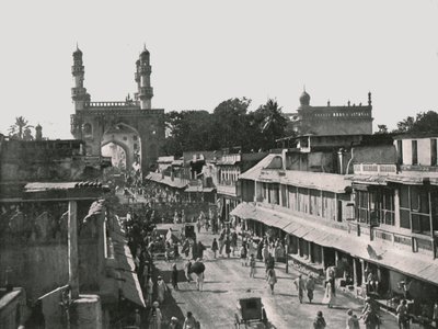 El Char Minar, Hyderabad, India, 1895 de Unbekannt