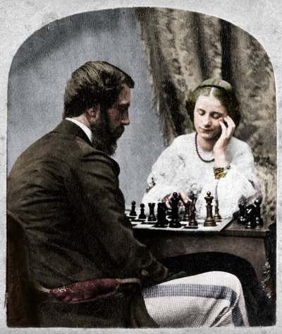 Los jugadores de ajedrez de Unbekannt