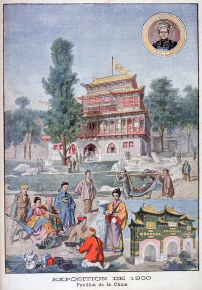 El pabellón chino en la Exposición Universal de 1900, París, 1900 de Unbekannt