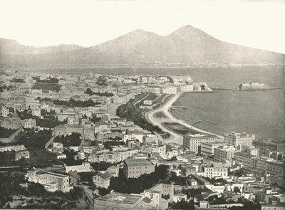 La ciudad, la bahía y el Vesubio, Nápoles, Italia, 1895 de Unbekannt