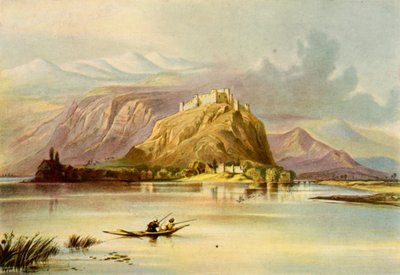 La ciudad de Srinagar Cachemira y el fuerte Hurri Purbut, 1840s, 1901 de Unbekannt