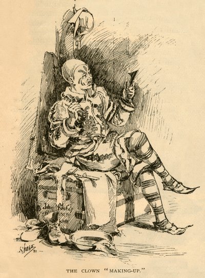 El payaso maquillándose, 1882 de Unbekannt