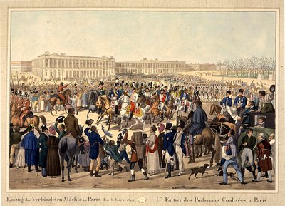 El ejército de la Coalición entra en París el 31 de marzo de 1814 de Unbekannt