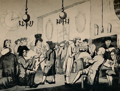 La sala de café en Lloyds, 1798, 1928 de Unbekannt