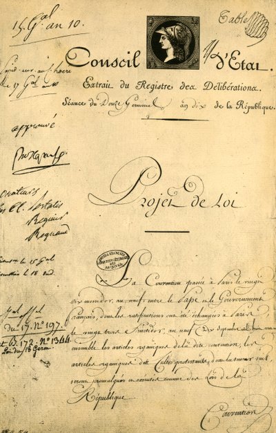 El Concordato y los Artículos Orgánicos, 5 de abril de 1802, 1921 de Unbekannt