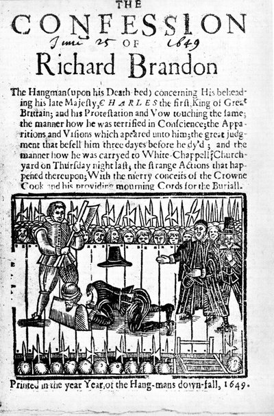 La confesión de Richard Brandon, 1649 de Unbekannt