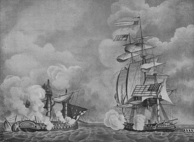 La Constitución y el Guerriere, c1813 de Unbekannt